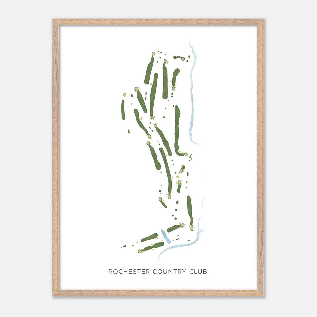 Print of Rochester Country Club Modern Map