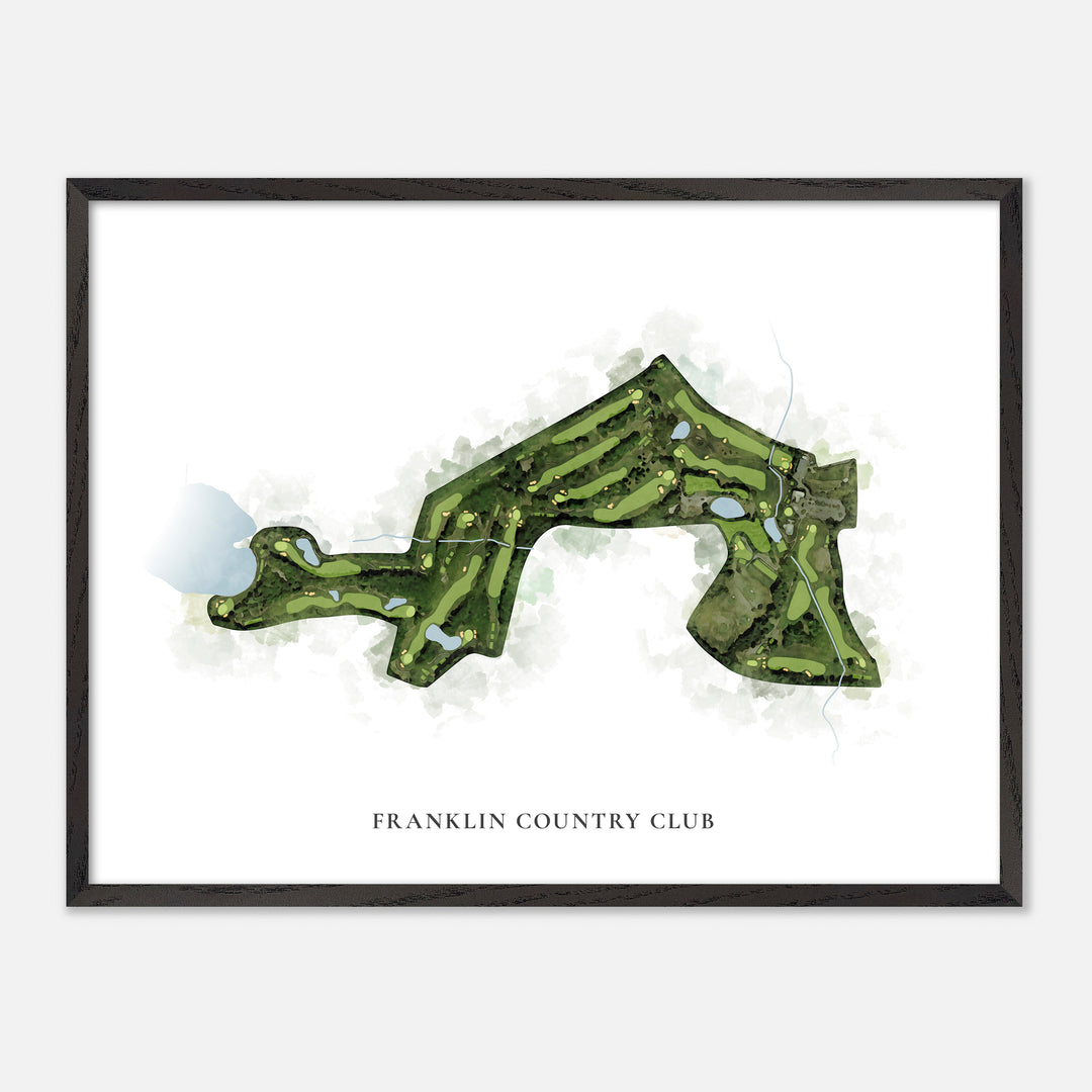 Print of Franklin Country Club Classic Map