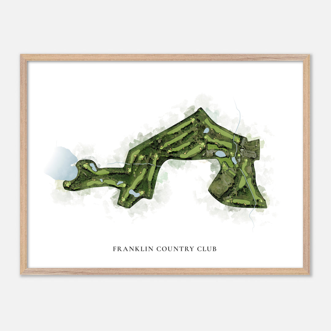 Print of Franklin Country Club Classic Map