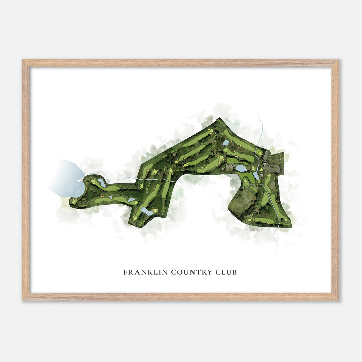 Print of Franklin Country Club Classic Map