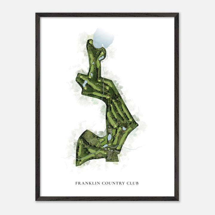 Print of Franklin Country Club Classic Map