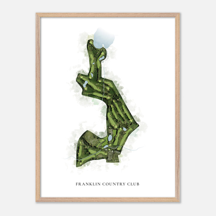 Print of Franklin Country Club Classic Map