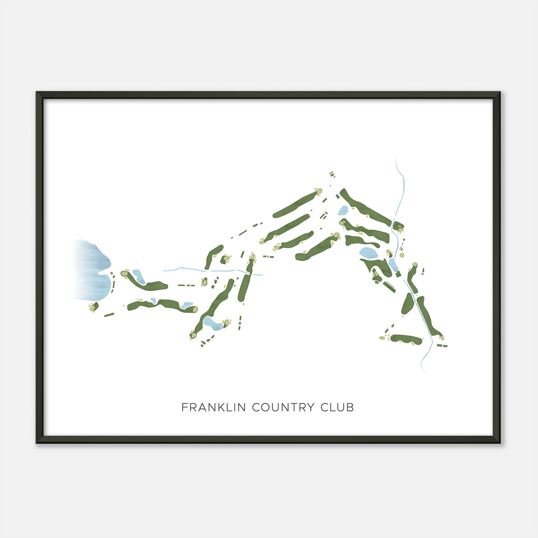 Print of Franklin Country Club Modern Map