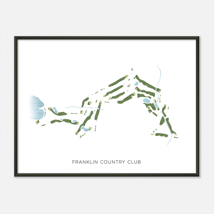 Print of Franklin Country Club Modern Map