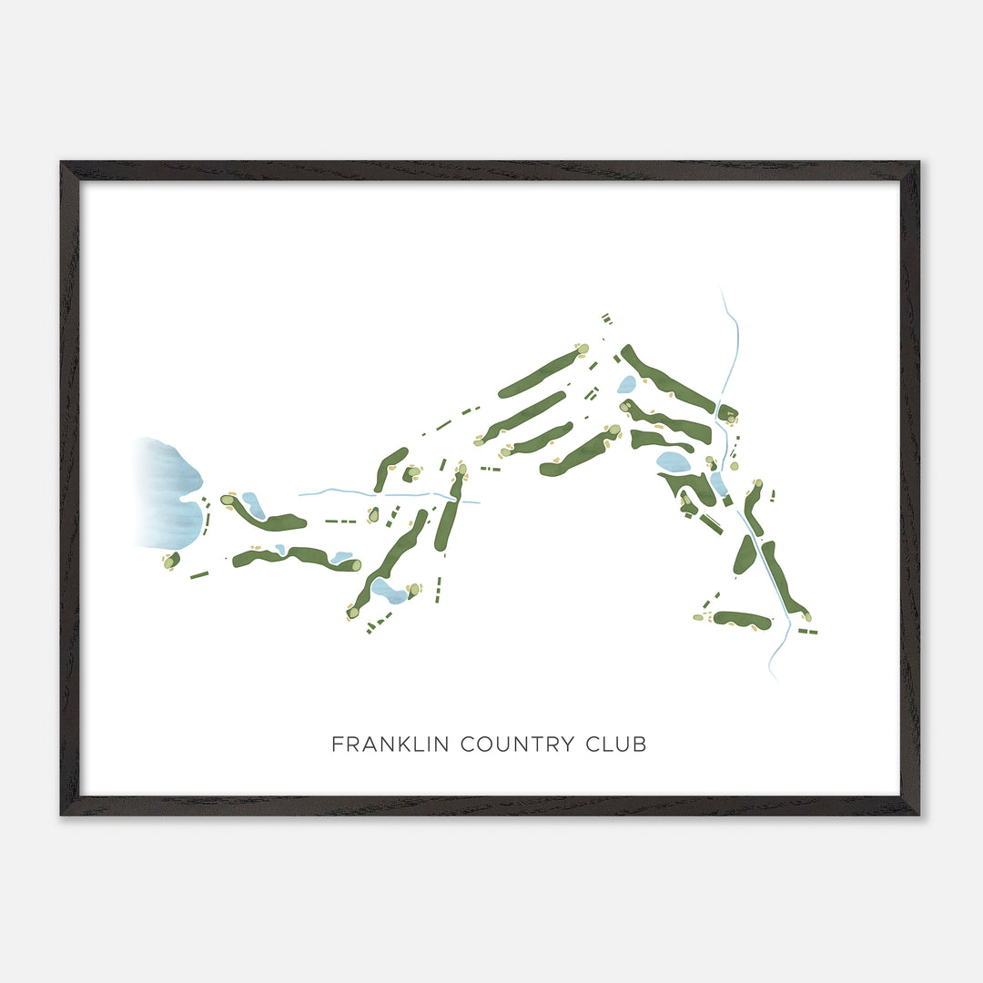 Print of Franklin Country Club Modern Map