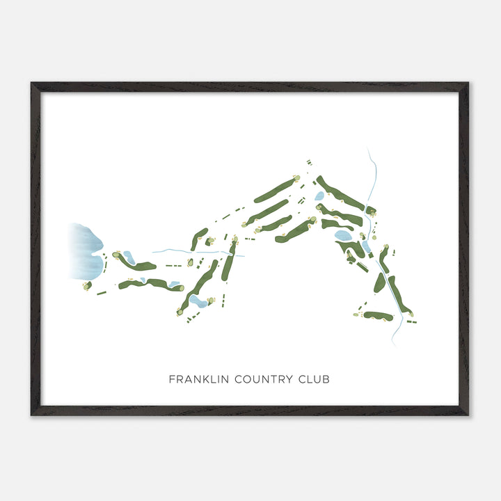 Print of Franklin Country Club Modern Map