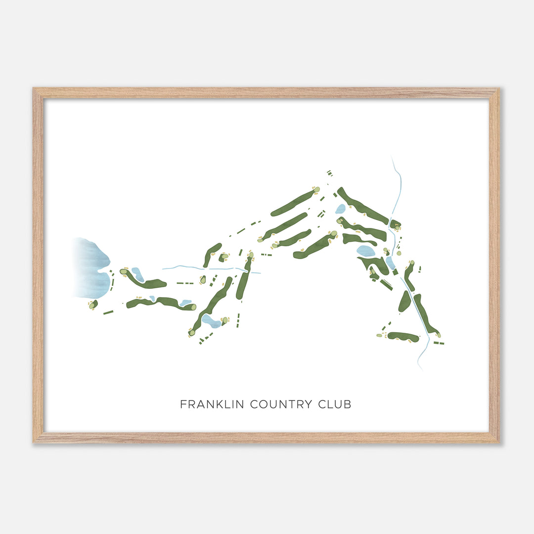 Print of Franklin Country Club Modern Map