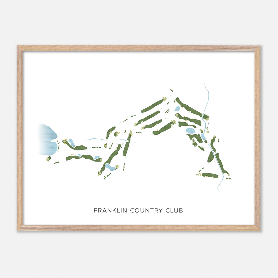 Print of Franklin Country Club Modern Map