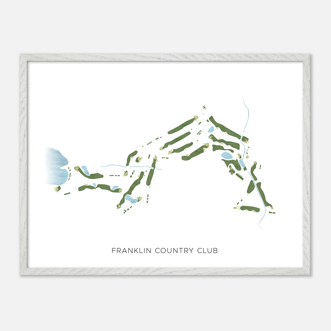 Print of Franklin Country Club Modern Map