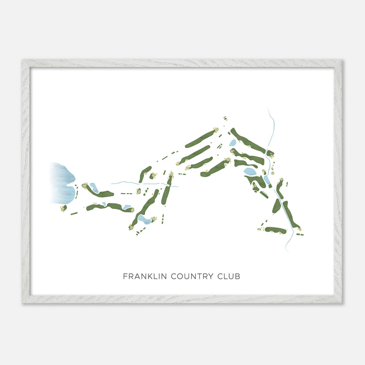 Print of Franklin Country Club Modern Map