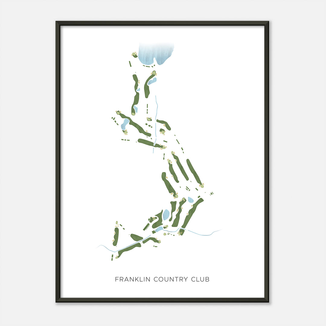 Print of Franklin Country Club Modern Map