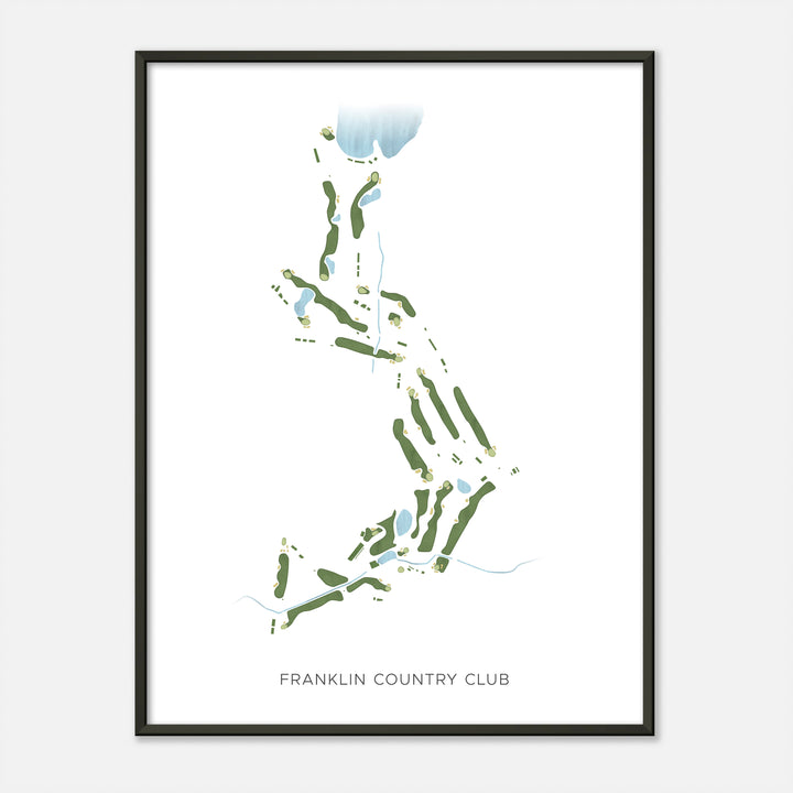 Print of Franklin Country Club Modern Map