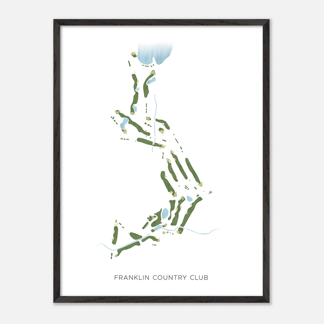 Print of Franklin Country Club Modern Map