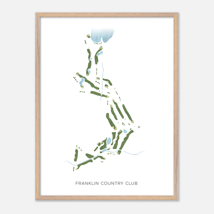 Print of Franklin Country Club Modern Map