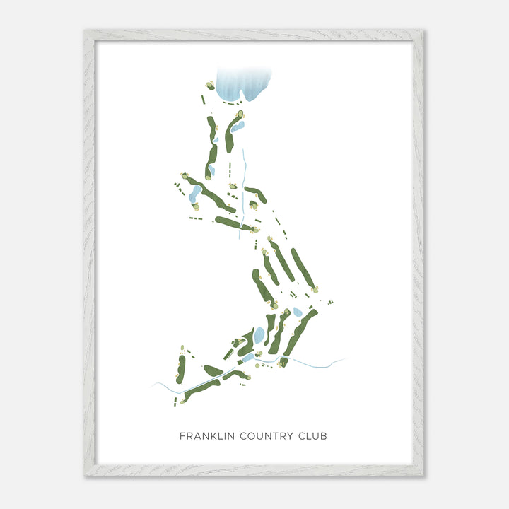 Print of Franklin Country Club Modern Map