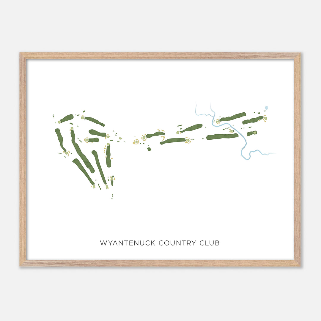 Print of Wyantenuck Country Club Modern Map