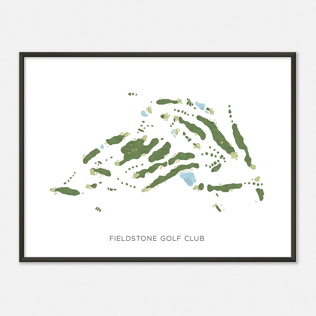 Print of Fieldstone Golf Club Modern Map