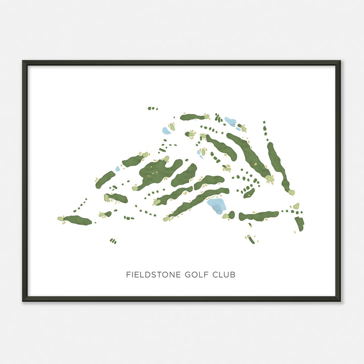 Print of Fieldstone Golf Club Modern Map