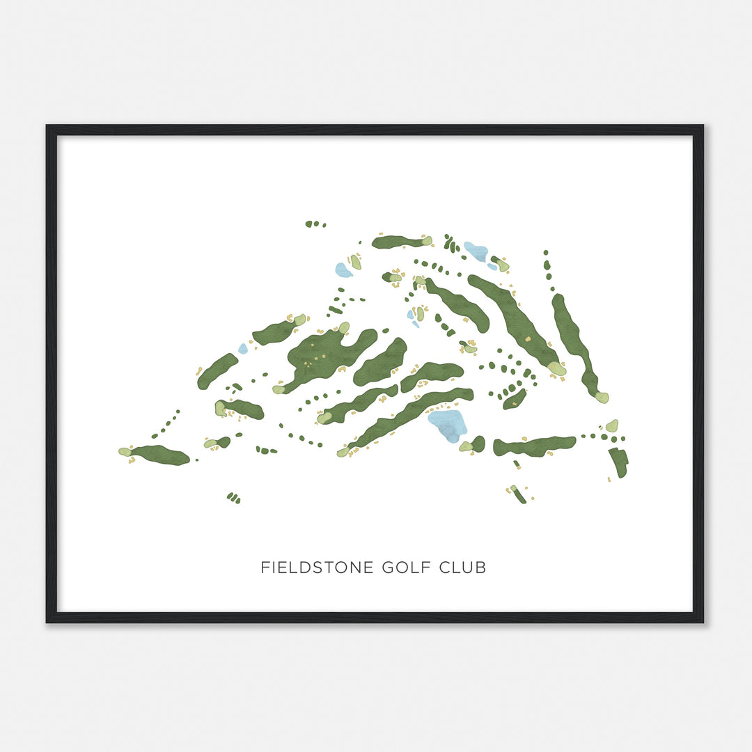 Print of Fieldstone Golf Club Modern Map