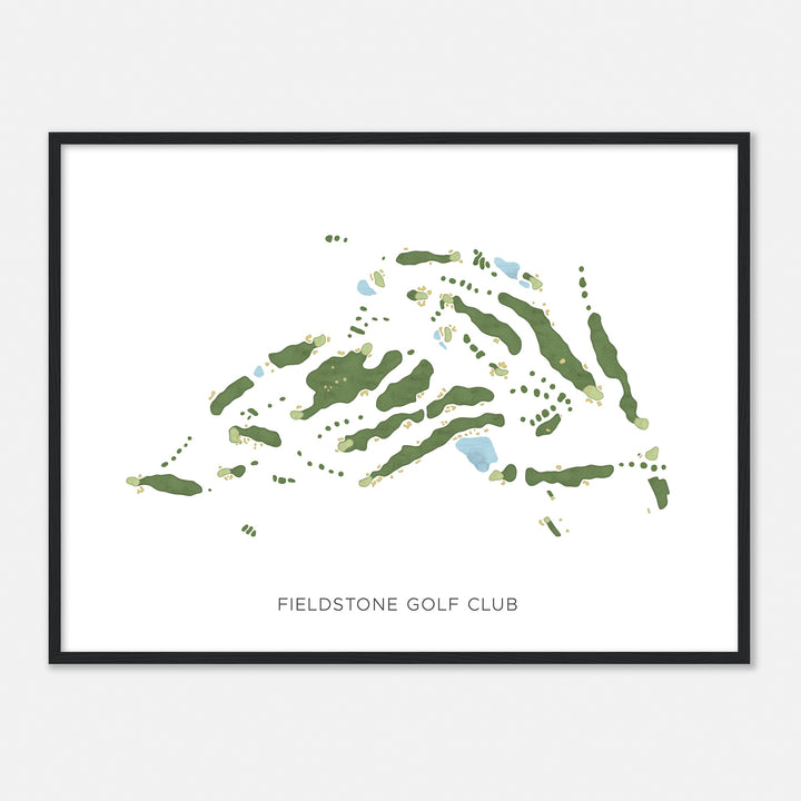 Print of Fieldstone Golf Club Modern Map