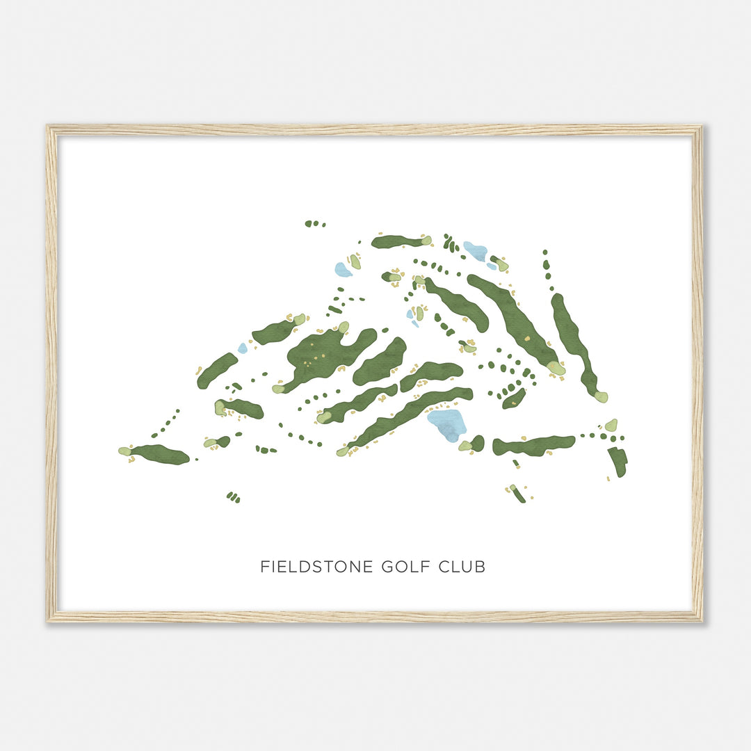 Print of Fieldstone Golf Club Modern Map