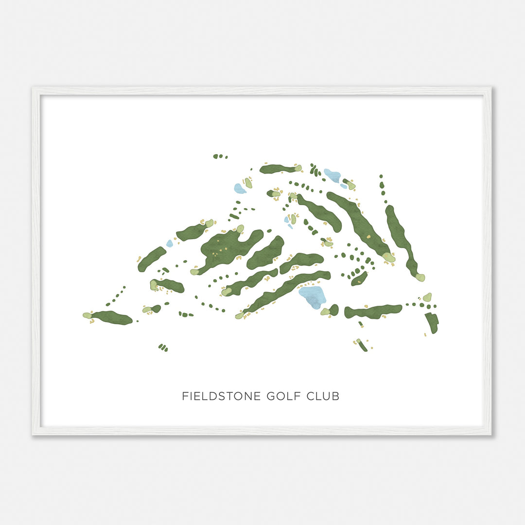 Print of Fieldstone Golf Club Modern Map