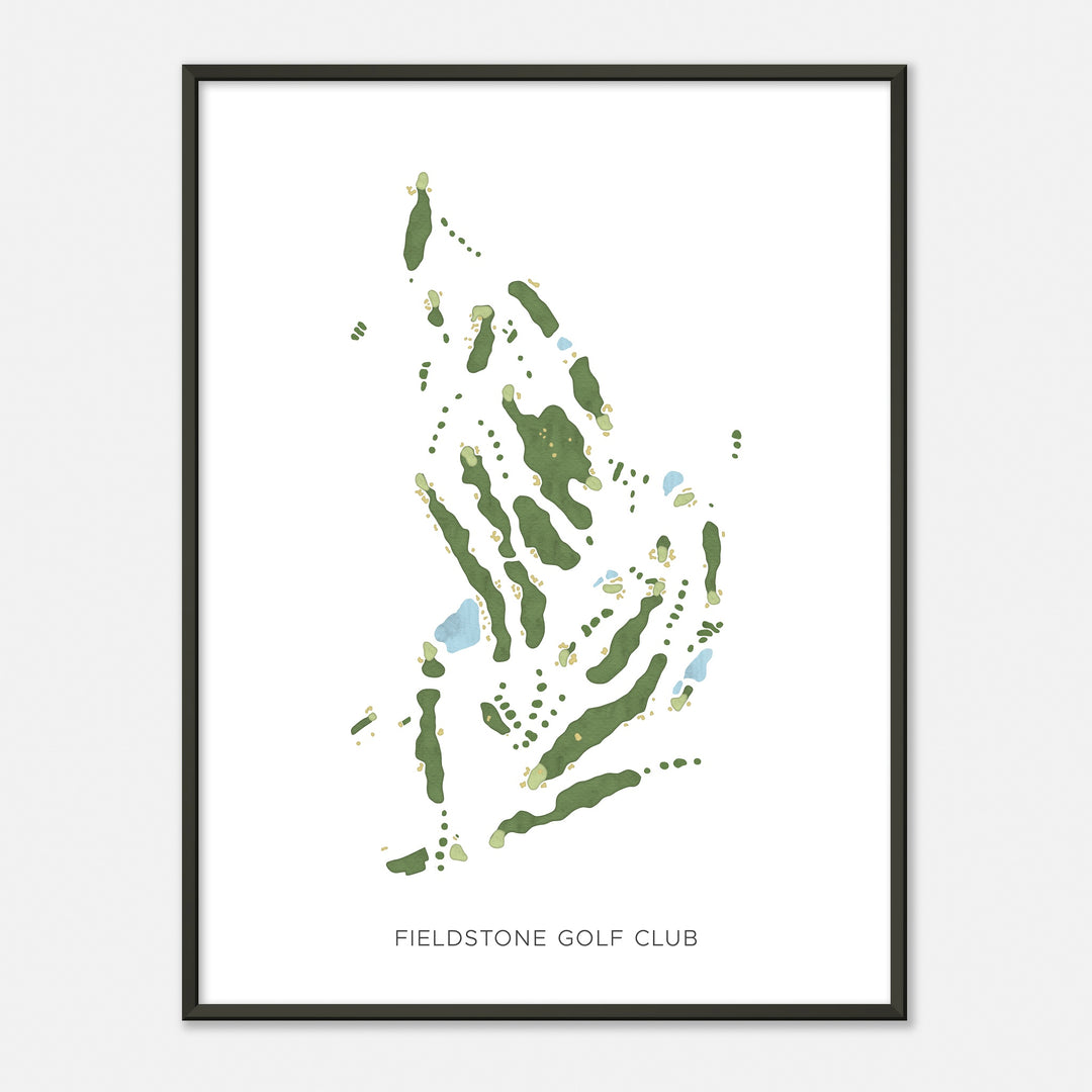 Print of Fieldstone Golf Club Modern Map