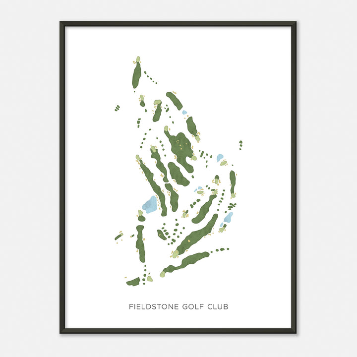 Print of Fieldstone Golf Club Modern Map