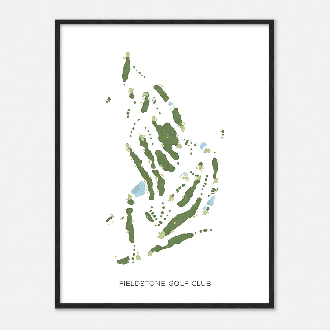 Print of Fieldstone Golf Club Modern Map