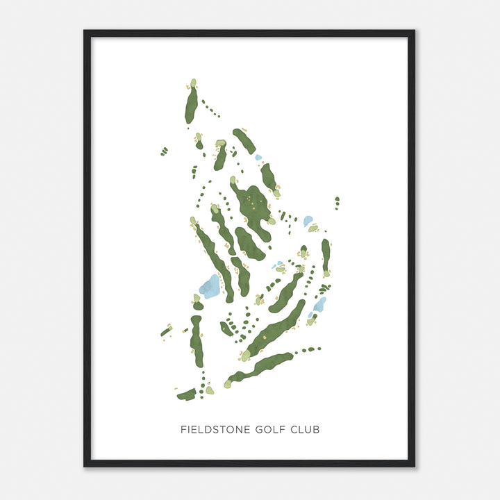 Print of Fieldstone Golf Club Modern Map