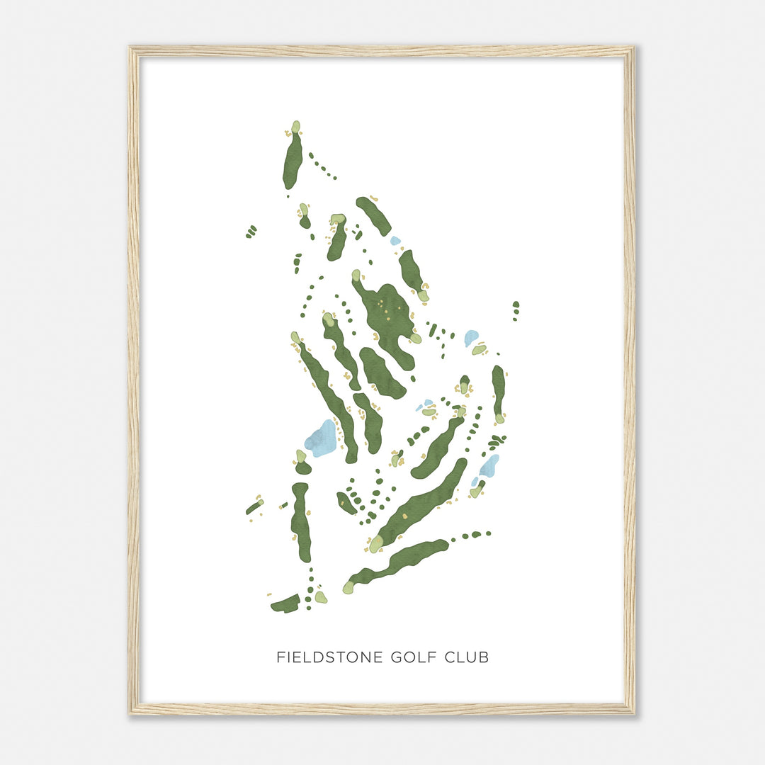 Print of Fieldstone Golf Club Modern Map