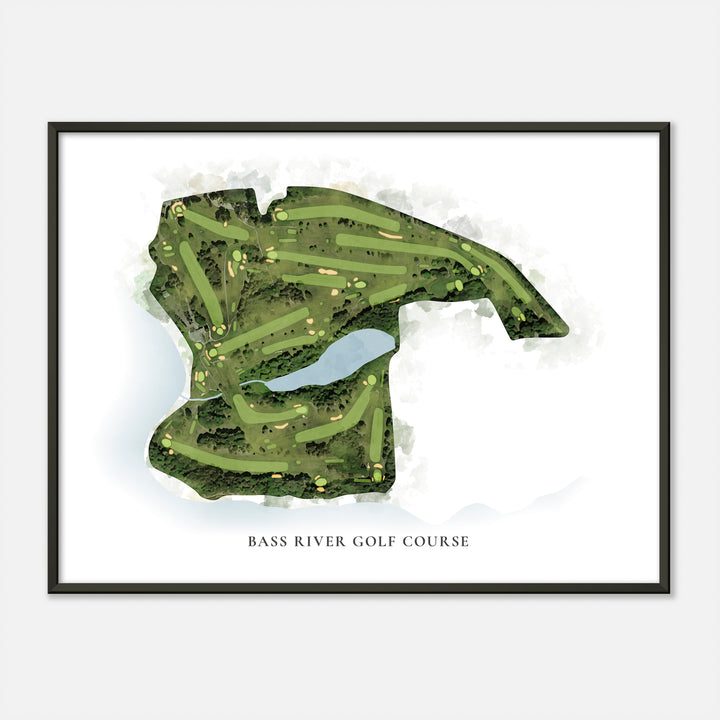 Print of Bass River Golf Course Classic Map