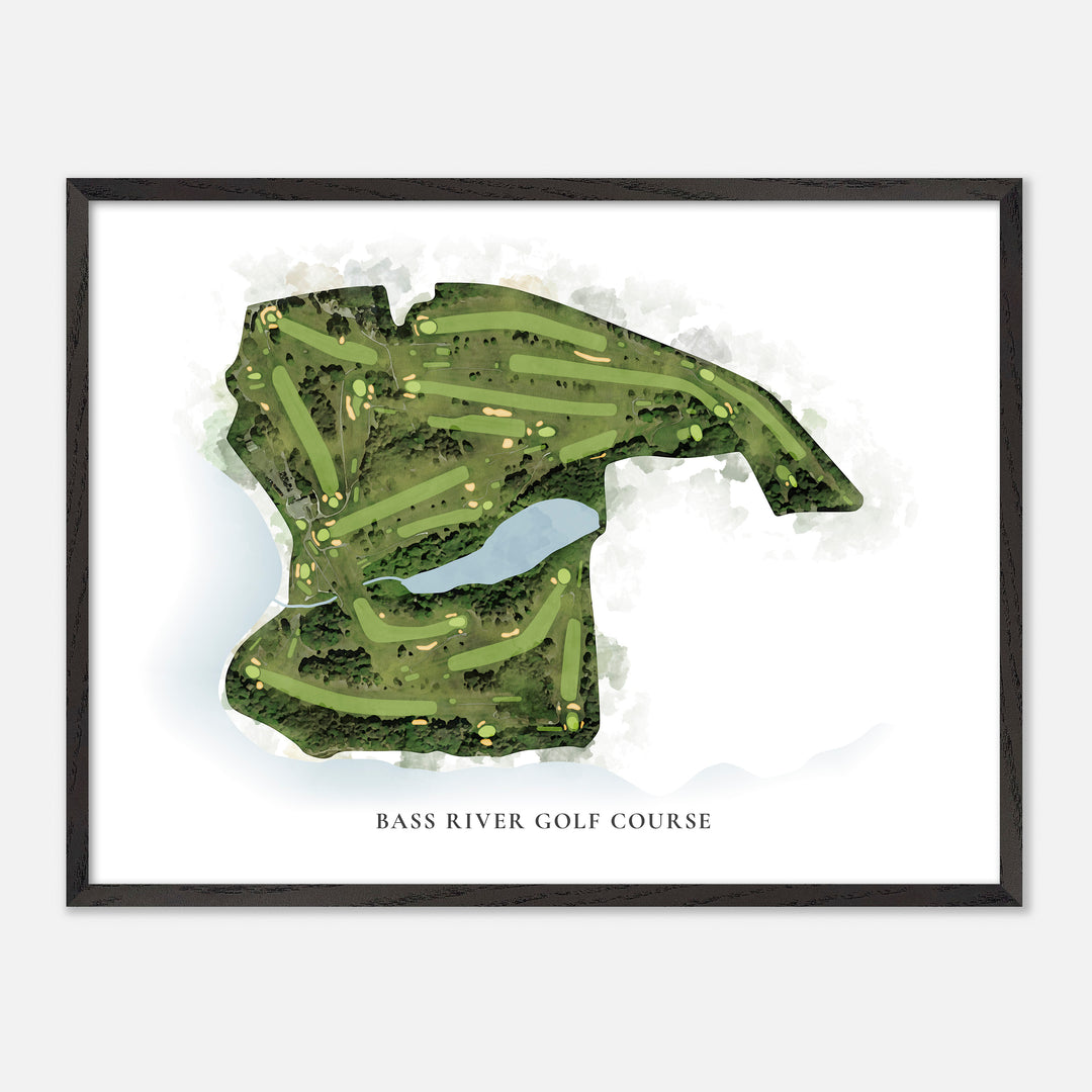Print of Bass River Golf Course Classic Map