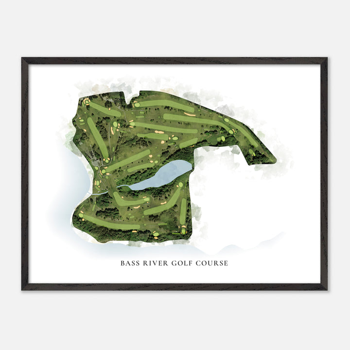 Print of Bass River Golf Course Classic Map