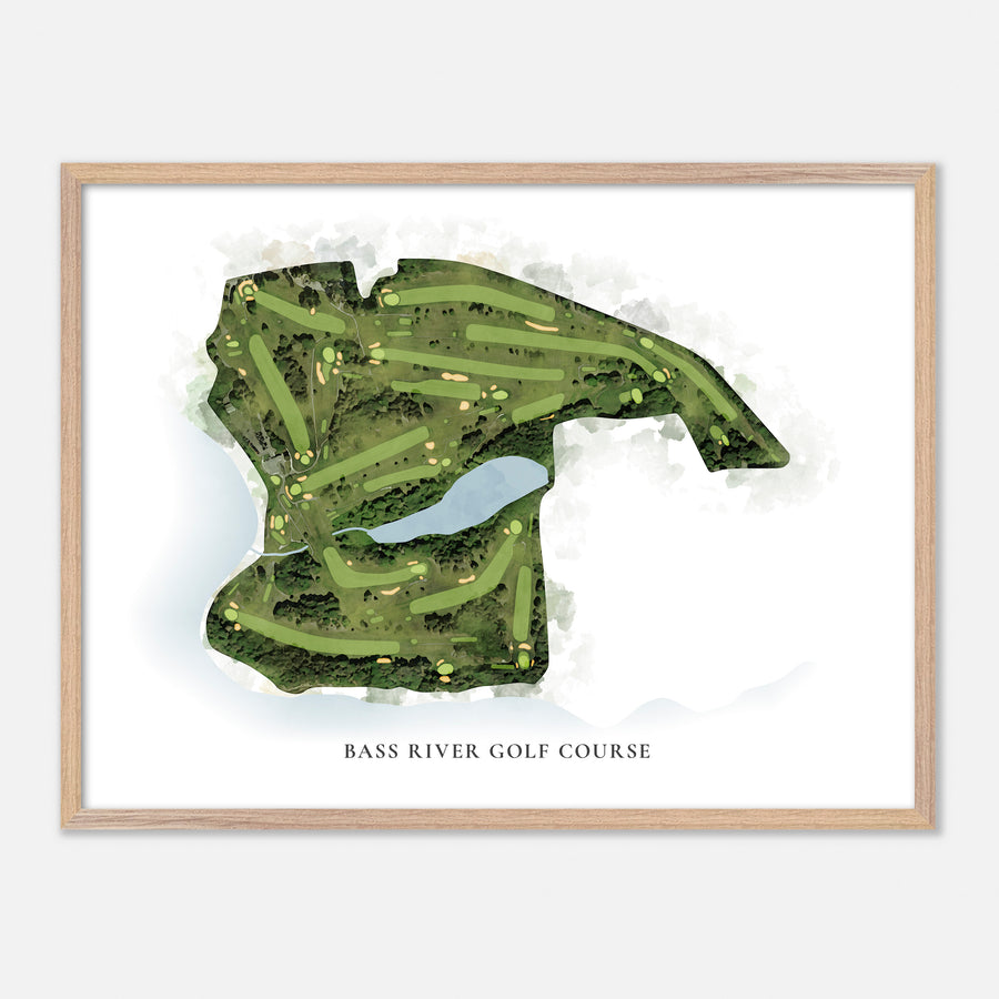 Print of Bass River Golf Course Classic Map