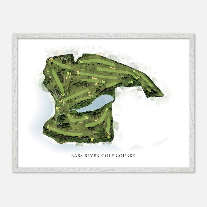 Print of Bass River Golf Course Classic Map