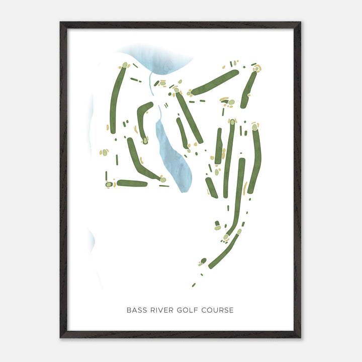 Print of Bass River Golf Course Modern Map