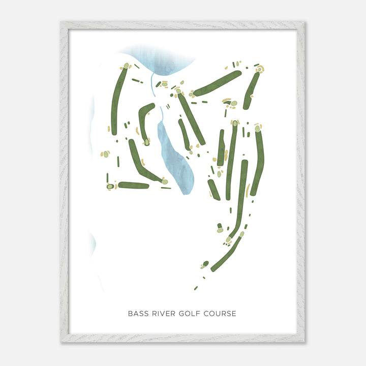Print of Bass River Golf Course Modern Map