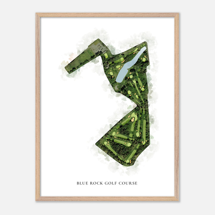 Print of Blue Rock Golf Course Classic Map