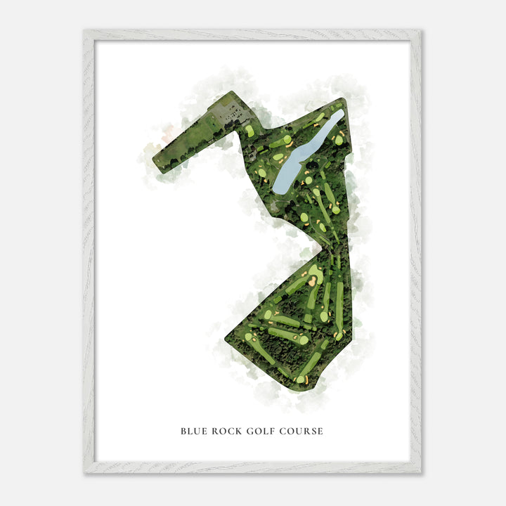 Print of Blue Rock Golf Course Classic Map
