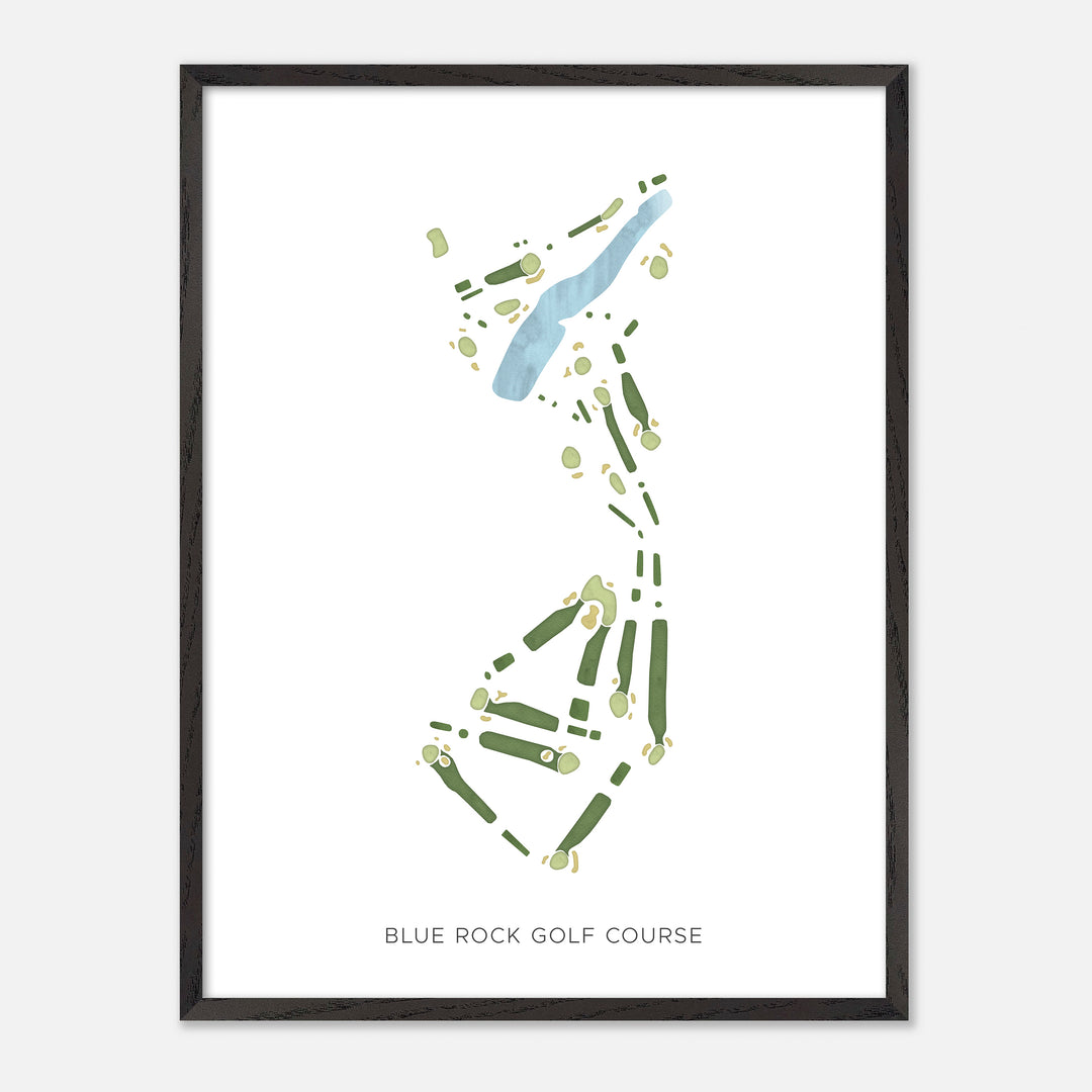 Print of Blue Rock Golf Course Modern Map