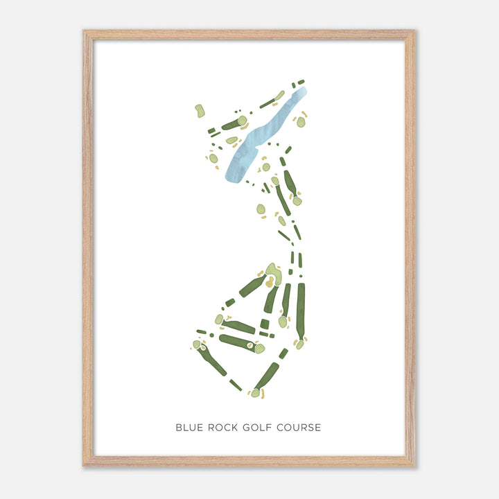 Print of Blue Rock Golf Course Modern Map