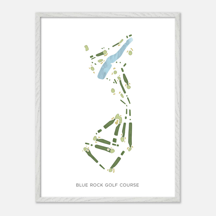 Print of Blue Rock Golf Course Modern Map