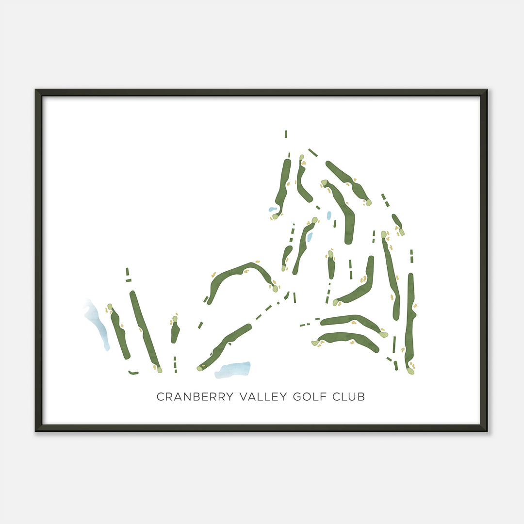 Print of Cranberry Valley Golf Club Modern Map