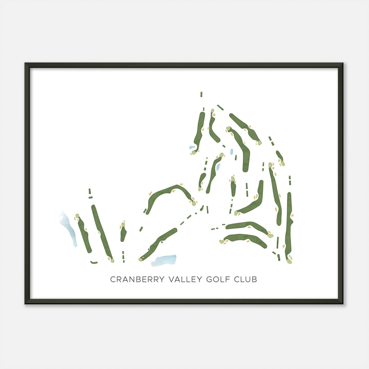 Print of Cranberry Valley Golf Club Modern Map