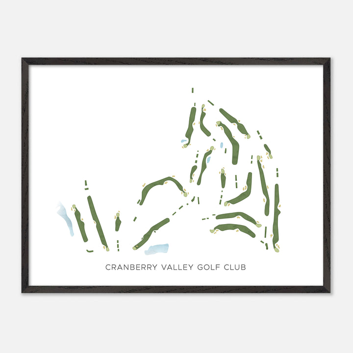 Print of Cranberry Valley Golf Club Modern Map