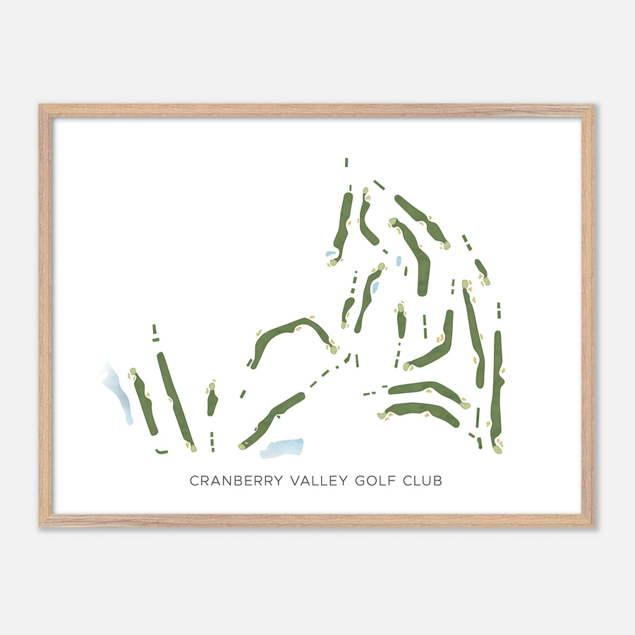 Print of Cranberry Valley Golf Club Modern Map