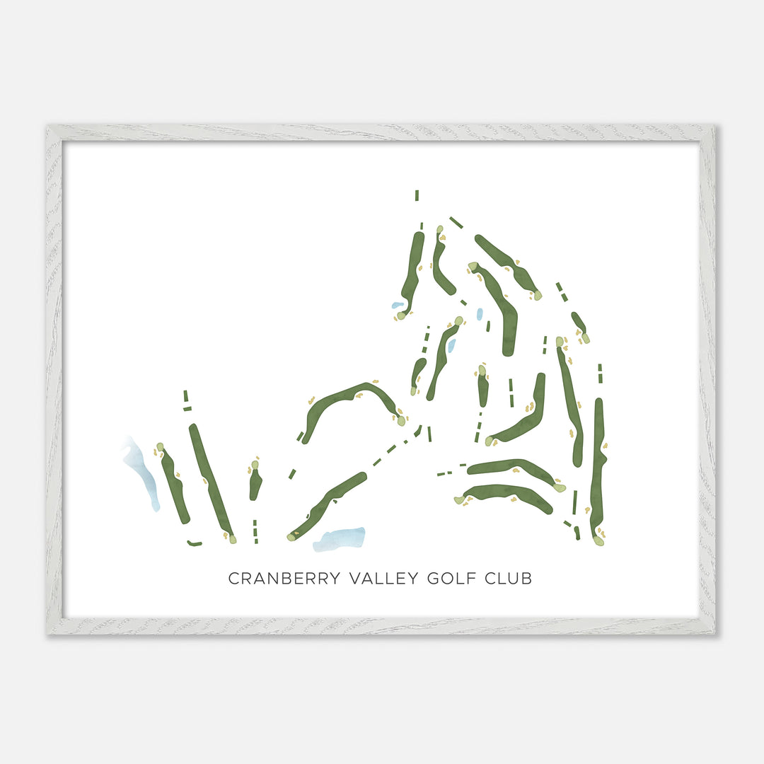 Print of Cranberry Valley Golf Club Modern Map