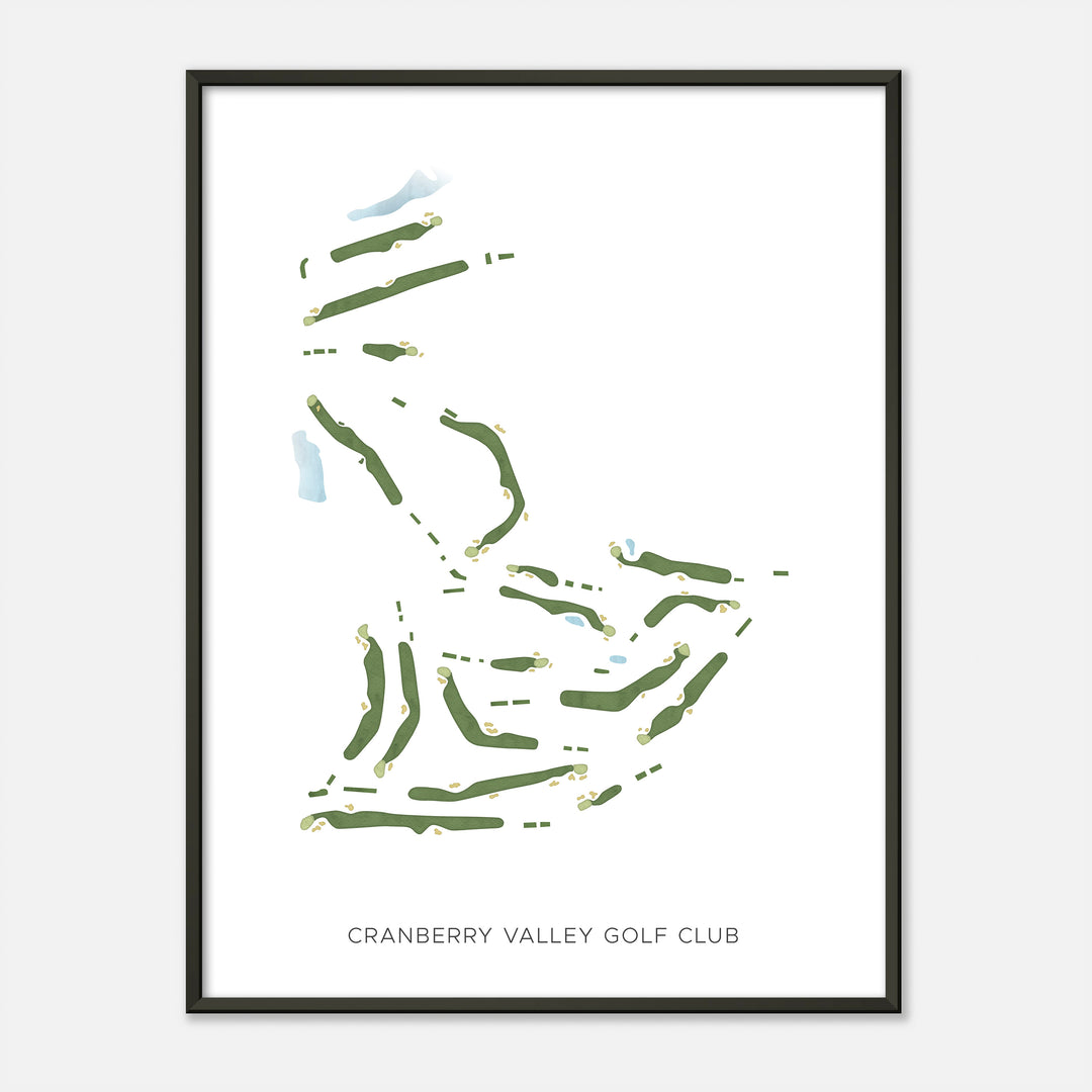Print of Cranberry Valley Golf Club Modern Map