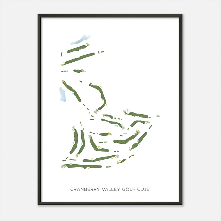 Print of Cranberry Valley Golf Club Modern Map